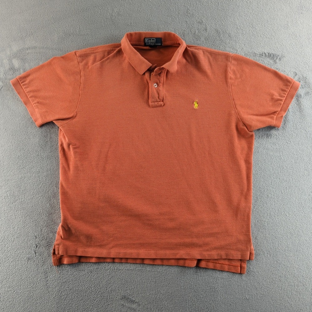 Polo by Ralph Lauren Polo Shirt‎ Mens XL Orange Short Sleeve Classic Fit Cotton